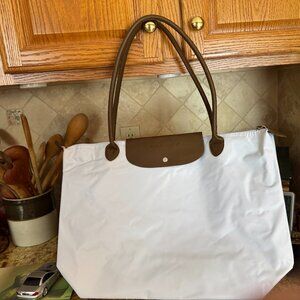 Silversea Cruises Large Tote White with Brown 14" x 19 1/2" x 6" New